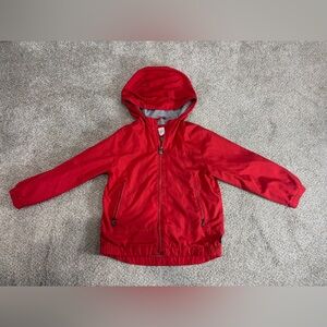 Gap 5T lined rain jacket red toddler boy rain jacket